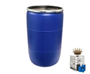 TAMBO DE PLASTICO 220 LITROS ENLANILLADO ABIERTO SEMINUEVO