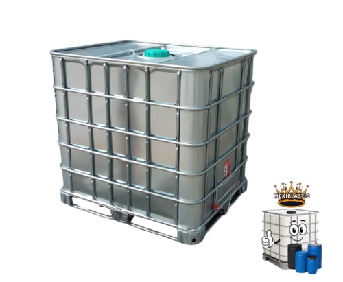 CONTENEDOR IBC TOTEM 1000 LITROS DE CUBIERTA METALICA GALVANIZADA NUEVO