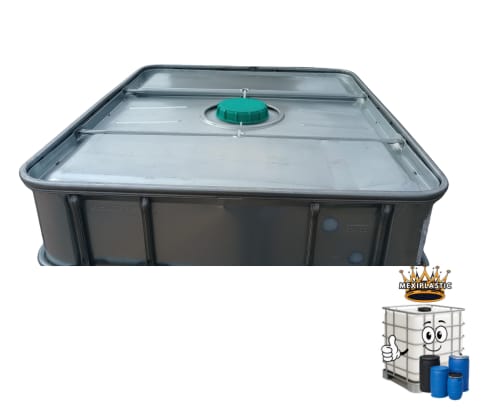 CONTENEDOR IBC TOTEM 1000 LITROS DE CUBIERTA METALICA GALVANIZADA NUEVO