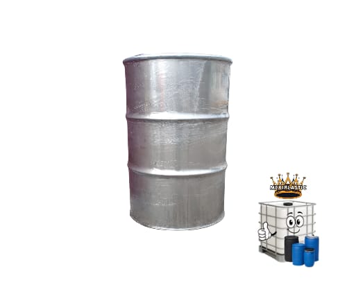 TAMBO DE ACERO INOXIDABLE (NUEVO) 220 LITROS CON TAPA DESMONTABLE